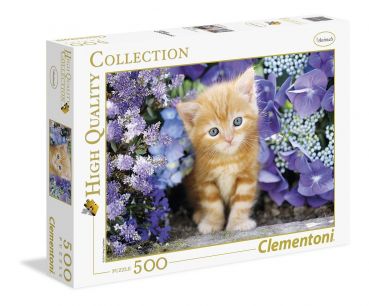 Пазл Clementoni "Котенок в цветах" 500 деталей