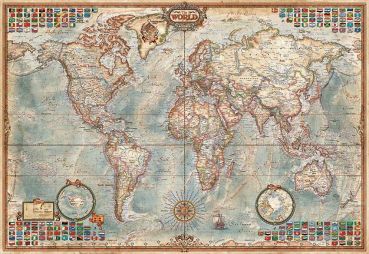 Пазл-миниатюра Educa "Политическая карта мира" 1000 деталей