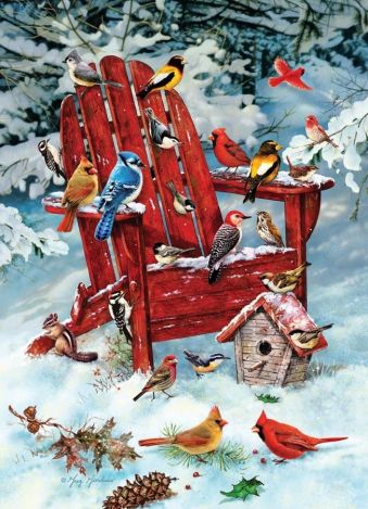 Пазл Cobble Hill "Птицы зимой" 1000 деталей