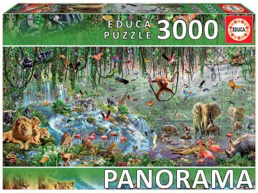Пазл-панорама Educa "Джунгли" (фрагмент) 3000 деталей