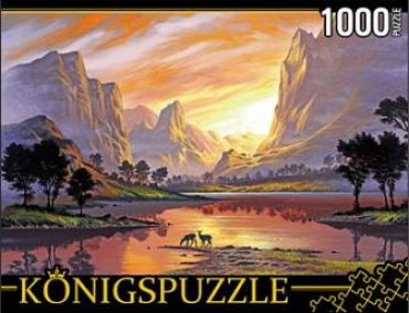 Пазл Konigspuzzle "Закат среди скал" 1000 деталей