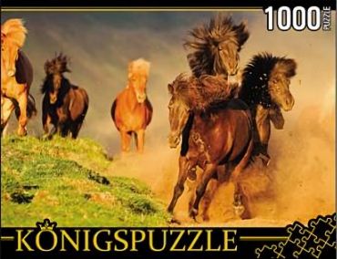 Пазл Konigspuzzle "Табун лошадей" 1000 деталей