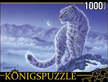 Пазл Konigspuzzle "Снежные барсы" 1000 деталей