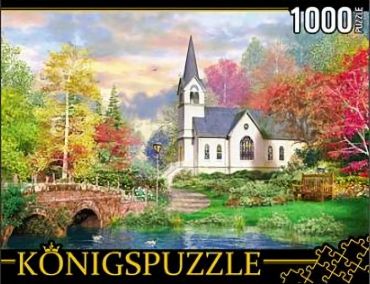 Пазл Konigspuzzle "Церковь в осеннем парке" 1000 деталей