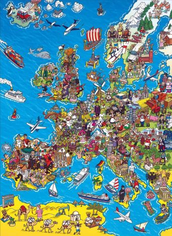 Пазл Clementoni "Карта Европы" 1000 деталей