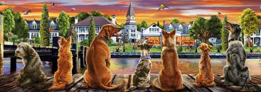 Пазл-панорама Educa "Собаки на набережной" 1000 деталей