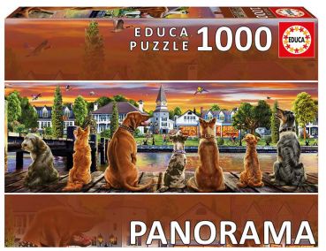 Пазл-панорама Educa "Собаки на набережной" 1000 деталей