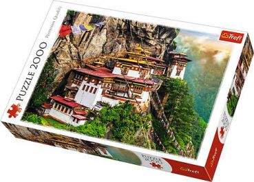 Пазл Trefl "Тигровое гнездо, Бутан" 2000 деталей