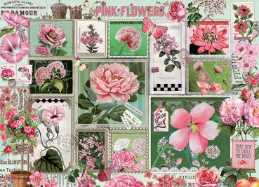 Пазл Cobble Hill "Коллаж-Розовые цветы" 1000 деталей
