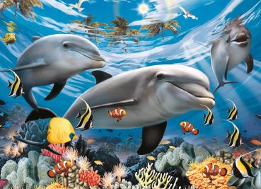 Пазл Ravensburger "Дельфины в океане" 60 деталей