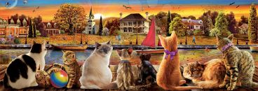 Пазл-панорама Educa "Коты на набережной" 1000 деталей