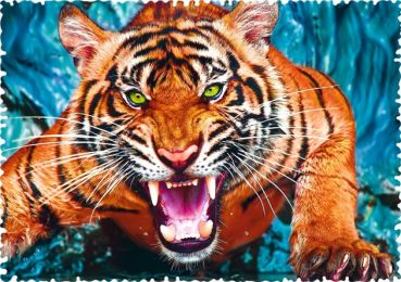 Пазл Trefl "Лицом к лицу с тигром" 600 деталей