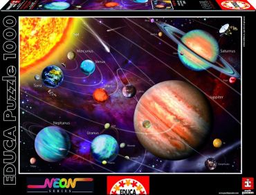 Пазл "Солнечная система" с неоновым свечением 1000 деталей