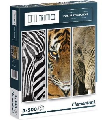 Пазл-триптих Clementoni "Африканские животные" 3х500 деталей