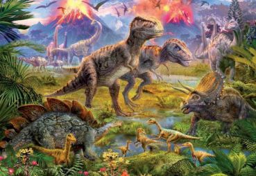 Пазлы Educa: Встреча динозавров 500 деталей