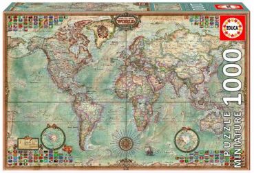 Пазл-миниатюра Educa "Политическая карта мира" 1000 деталей