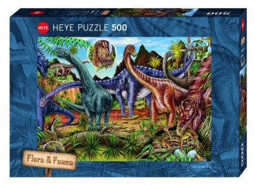 Пазл Heye "Травоядные динозавры" 500 деталей
