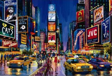 Пазл "Times Square" Нью Йорк с неоновым свечением 1000 деталей