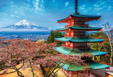 Пазл Trefl "Вид на гору Фудзияма" 1500 деталей