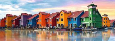Пазл-панорама Trefl "Цветные домики, Нидерланды" 1000 деталей
