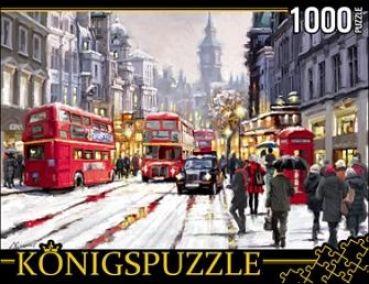 Пазл Konigspuzzle "Заснеженный Лондон" 1000 деталей