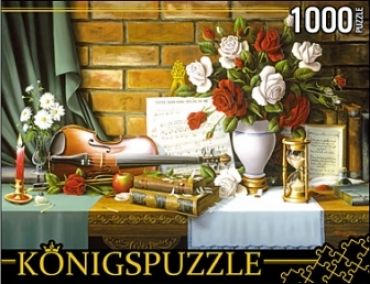 Пазл Konigspuzzle "Натюрморт со скрипкой" 1000 деталей