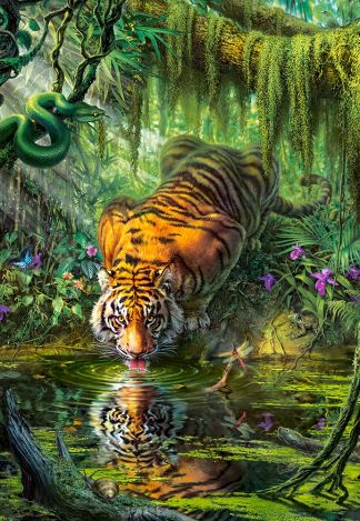 Пазл Castorland "Тигр в джунглях" 1000 деталей