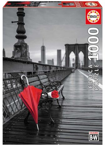 Пазл Educa "Красный зонт, Бруклинский мост" 1000 деталей
