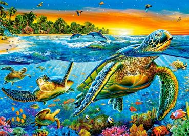 Пазл Castorland "Морские черепахи" 180 деталей