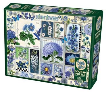 Пазл Cobble Hill "Коллаж-Синие цветы" 1000 деталей
