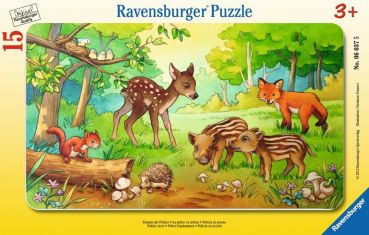 Пазл Ravensburger "Детеныши животных в лесу" 15 деталей