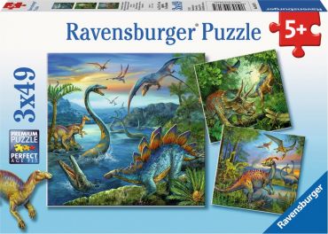 Пазл Ravensburger "Динозавры" 3х49 деталей
