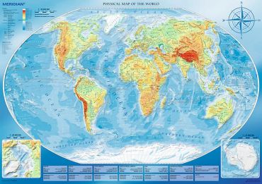 Пазл Trefl "Большая Физическая Карта Мира" 4000 деталей