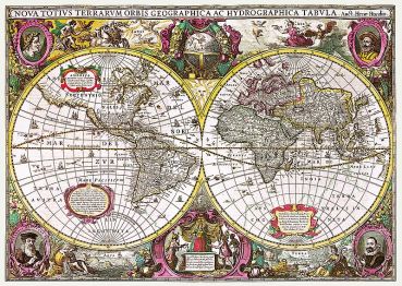 Пазл Trefl "Карта Новых Земель и Морей, 1630" 2000 деталей
