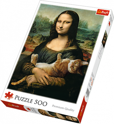 Пазл Trefl "Мона Лиза с котом" 500 деталей