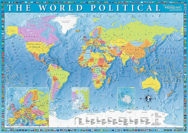 Пазл Trefl "Политическая карта мира" 2000 деталей