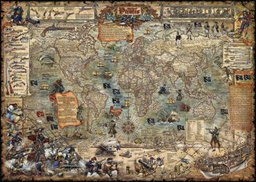 Пазл Heye "Пиратская карта" 2000 деталей