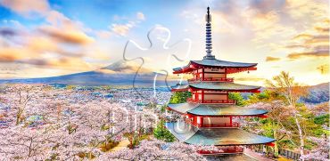 Пазл-панорама Pintoo "Храм Фудзи. Япония" 800 деталей