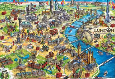 Пазл Educa "Карта Лондона" 500 деталей