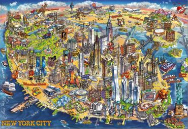 Пазл Educa "Карта Нью-Йорка" 500 деталей
