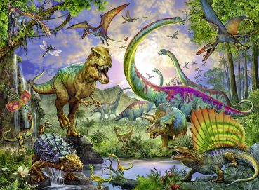 Пазл Ravensburger "Мир динозавров" 200 деталей XXL