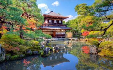 Пазл Pintoo "Храм у озера в Киото" 1000 деталей