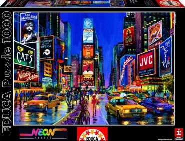 Пазл "Times Square" Нью Йорк с неоновым свечением 1000 деталей