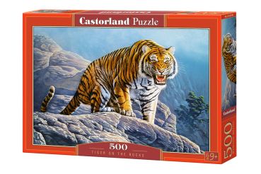 Пазл Castorland "Тигр на скалах" 500 деталей