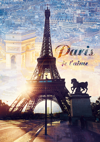 Пазл Trefl "Париж на рассвете - коллаж" 1000 деталей