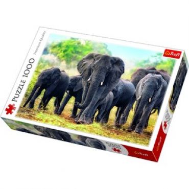 Пазл Trefl "Африканские слоны" 1000 деталей