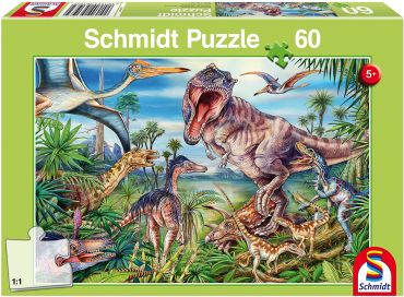 Пазл Schmidt "Среди динозавров" 60 деталей