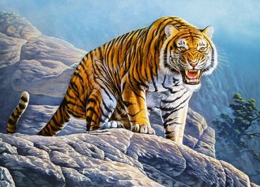 Пазл Castorland "Тигр на скале" 180 деталей