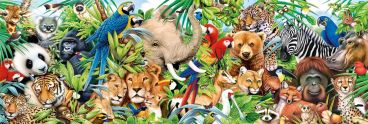 Пазл-панорама Clementoni "Дикие животные" 1000 деталей
