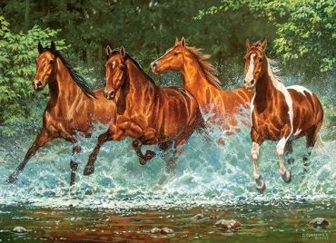 Пазл Castorland "Лошади, бегущие по воде" 300 деталей